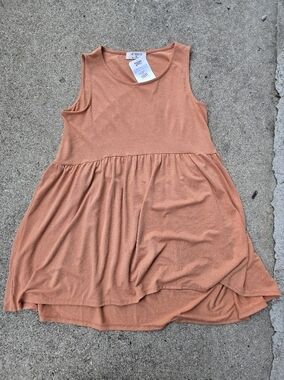 Zenana Outfitters Peach Sleeveless Terry Knit Tank Top